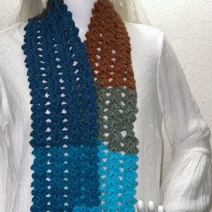 Multicolor Crochet Scarf
